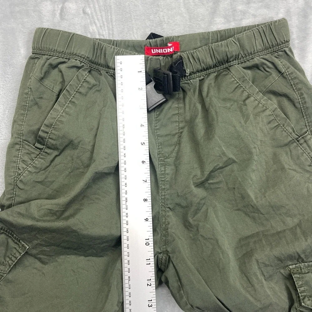 Unionbay Cargo Pants Women 9 (28x27) Dark Green Workwear Adjustable Buckle Waist